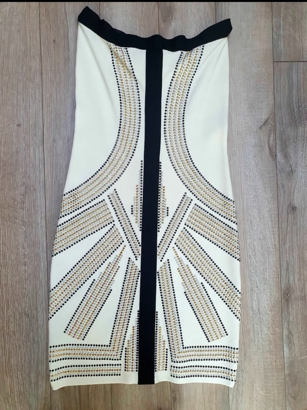 bebe Y2K strapless embedded mini party dress. Size S - Picture 2 of 6